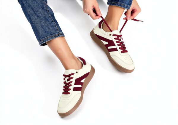 Scarpe da Ginnastica LUCKY STEP Sneaker Retrò Vera Pelle Antiscivolo-1