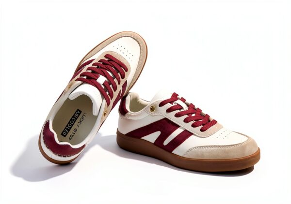 Scarpe da Ginnastica LUCKY STEP Sneaker Retrò Vera Pelle Antiscivolo-2