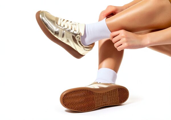 Scarpe da Ginnastica LUCKY STEP Donna Sneaker Retrò in Pelle-4