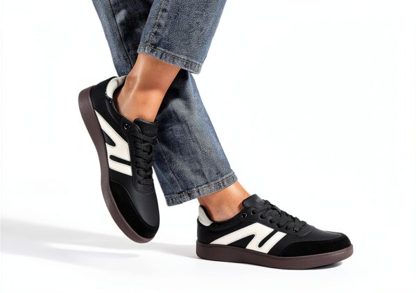 Scarpe da Ginnastica LUCKY STEP Donna Sneaker Retrò in Pelle-7