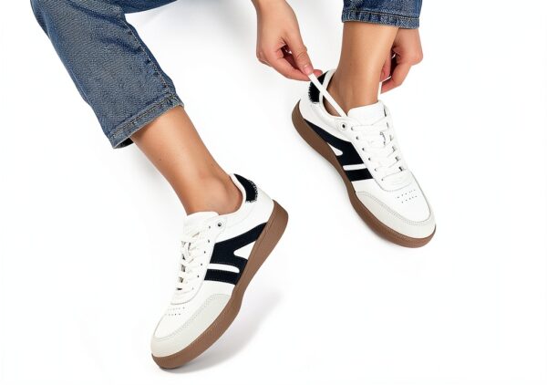 Scarpe da Ginnastica LUCKY STEP Sneaker Retrò in Vera Pelle-1