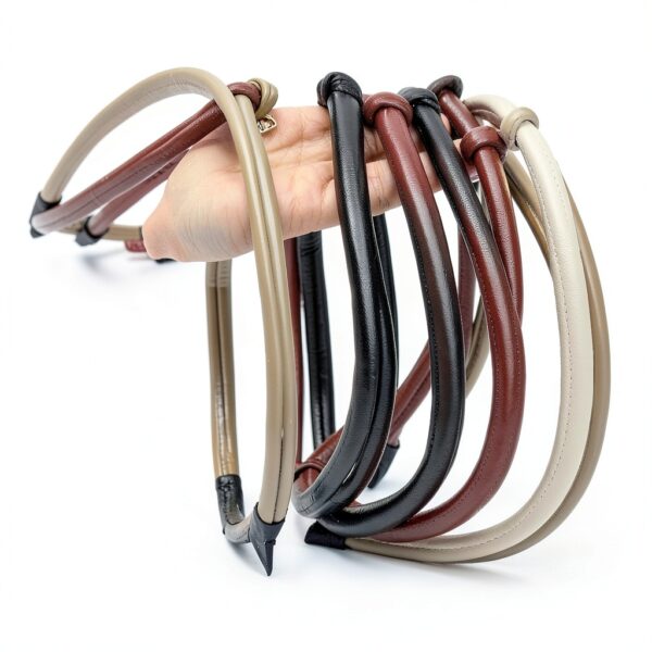 5 Cerchietti per Capelli Donna in Vera Pelle, Set 5 Colori Eleganti, Fascia Capelli Sottile e Morbida per Ragazze e Donne, Fascia Capelli Headband alla Moda per Tutti i Giorni-3