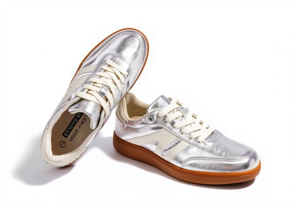 Sneakers LUCKY STEP Donna in pelle con suola antiscivolo retrò-5