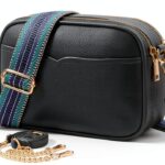 Borsa a Tracolla Donna Piccola, Borsa Mano Pelle Borsetta a Catena Moda Borse Spalla con Tracolla Regolabile e Rimovibile Borsa per Telefono con 5 Scomparti e 4 Slot per Carte-0
