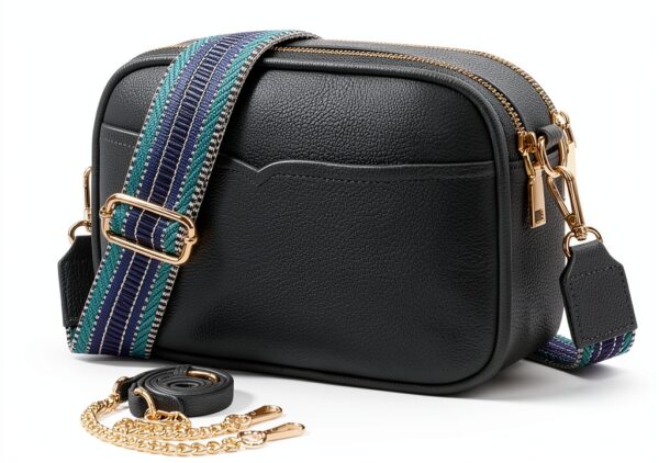 Borsa a Tracolla Donna Piccola, Borsa Mano Pelle Borsetta a Catena Moda Borse Spalla con Tracolla Regolabile e Rimovibile Borsa per Telefono con 5 Scomparti e 4 Slot per Carte-0
