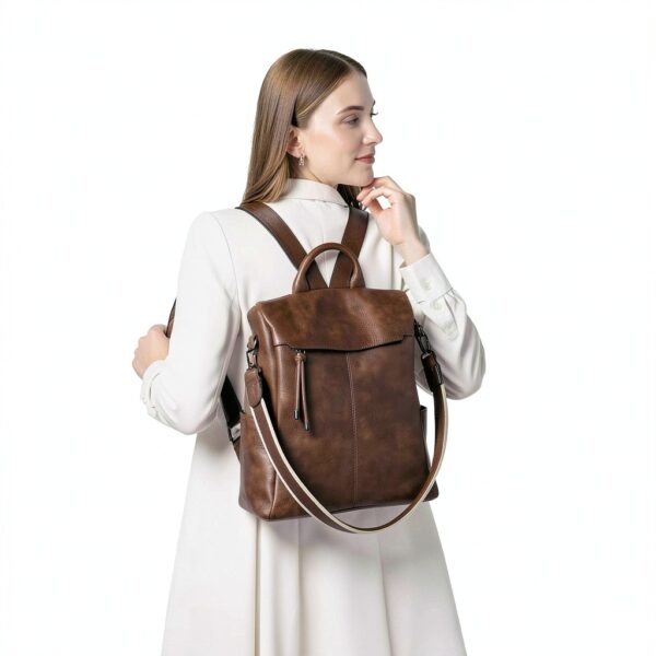 VX VONXURY Zaino Donna Antifurto con Tracolla Staccabile, Borsa a-5