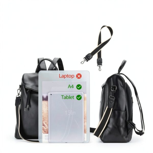 VX VONXURY Zaino Donna Antifurto con Tracolla Staccabile, Borsa a-1