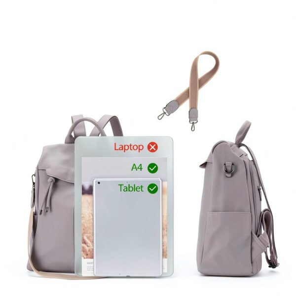 VX VONXURY Zaino Donna Antifurto con Tracolla Staccabile, Borsa a-1