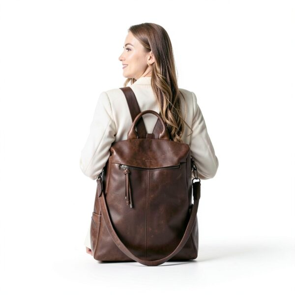 VX VONXURY Zaino Donna Antifurto con Tracolla Staccabile, Borsa a-6