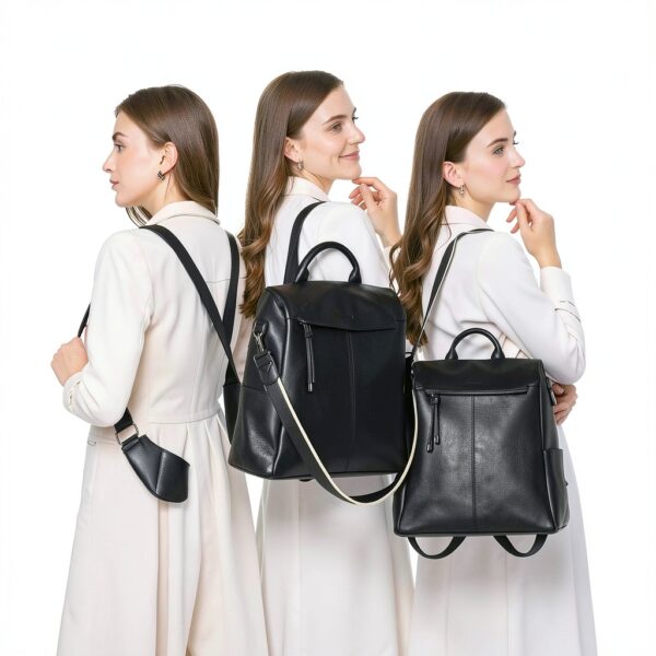 VX VONXURY Zaino Donna Antifurto con Tracolla Staccabile, Borsa a-5